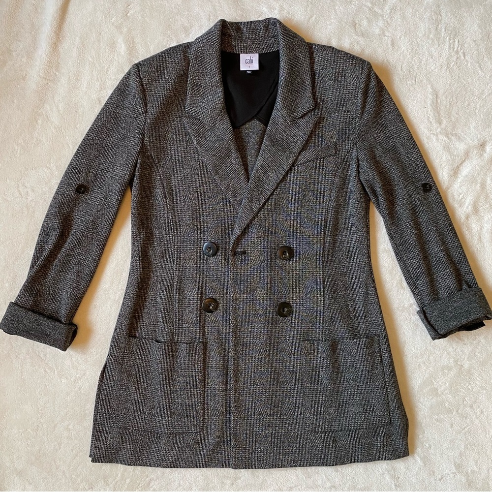 Cabi ‘Bond’ Black & White Belted Blazer Size Small - Picture 5 of 16